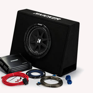 44KKP210 - 10" Slim Enclosure + Amp + Wiring Kit