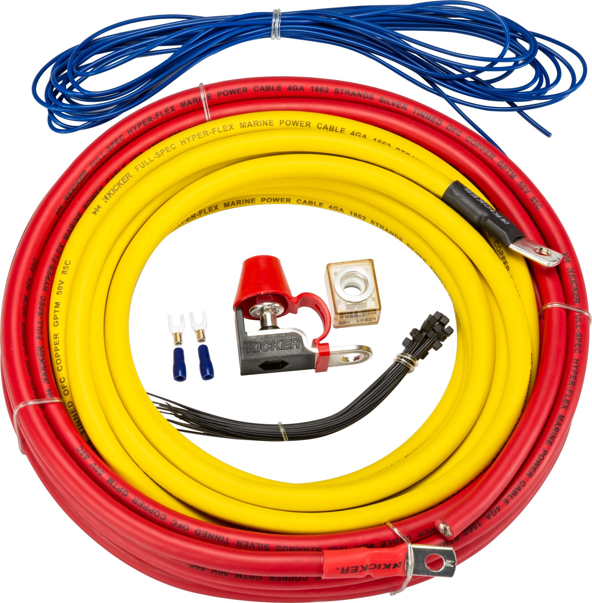 47KMPK4 - 4 Gauge Marine Amp Power Kit