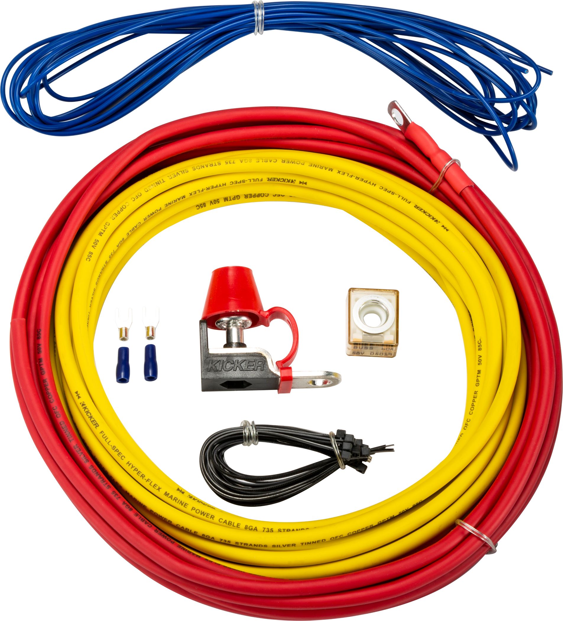 47KMPK8 - 8 Gauge Marine Amp Power Kit