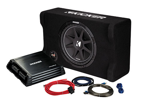 49KKPDF212 - 12″ Ported Enclosure + Amp + Wiring Kit